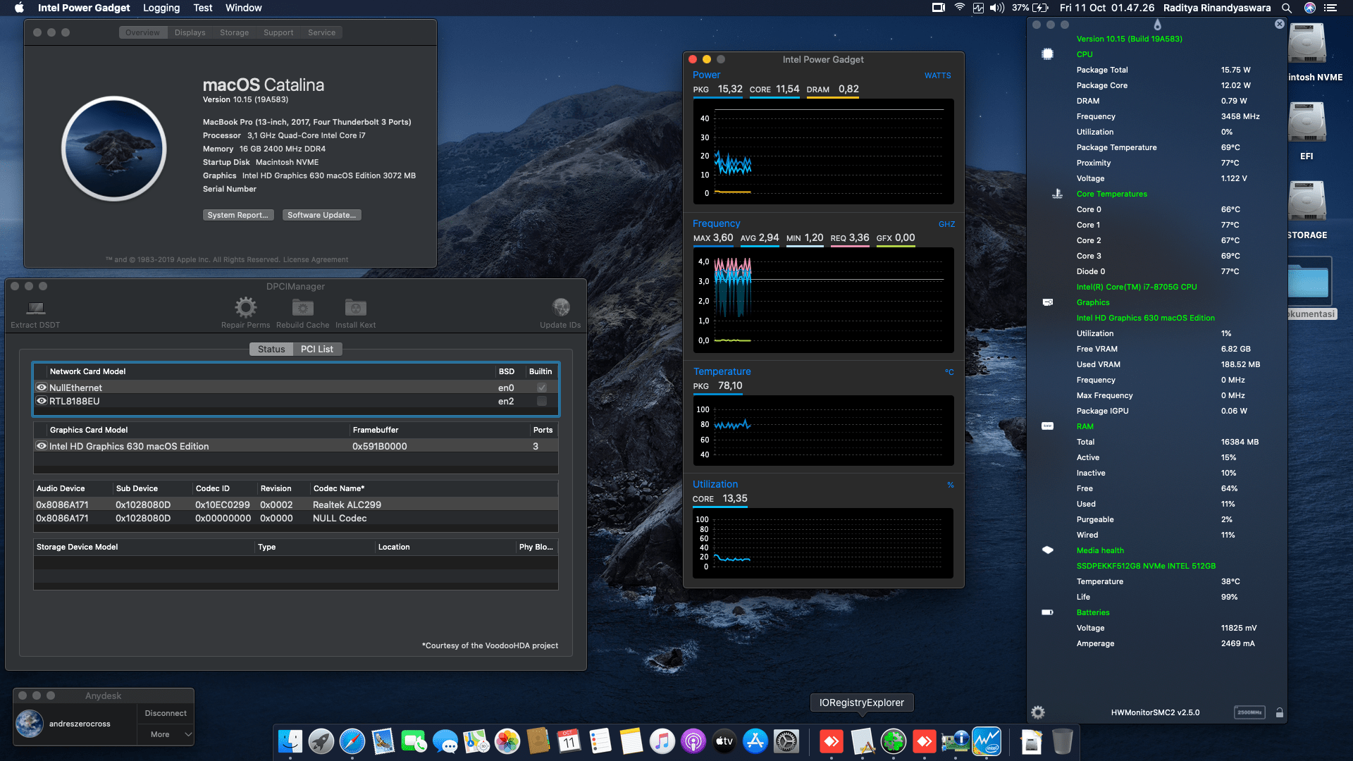 Dell XPS 15 9575 [KabyLake G   Intel UHD 630 + I2C] 1